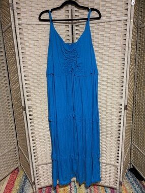 Free People Blue Tiered Maxi Dress - Women's Summer Slip Dress